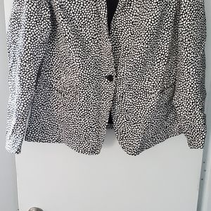 ❤ Black & White Animal Print Blazer - Plus Size💄